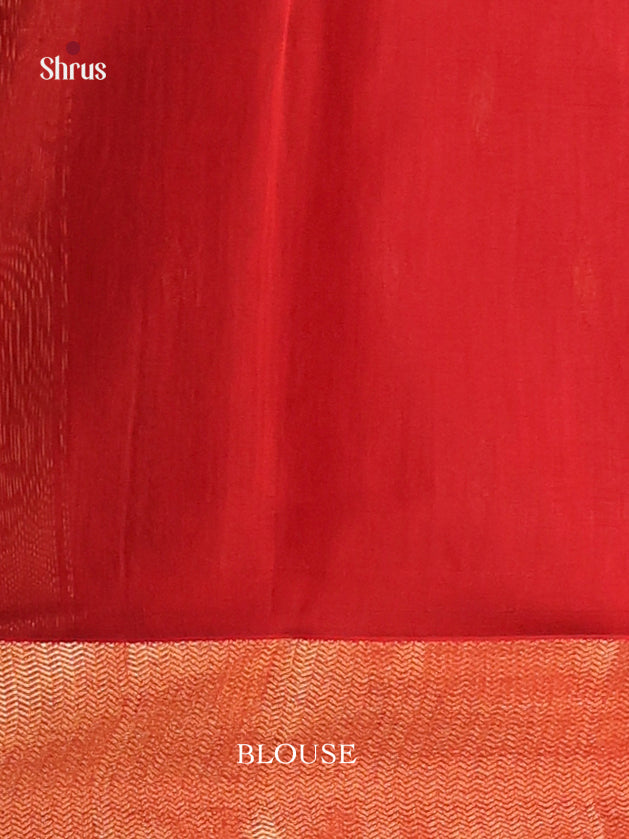 Peacock Green & Red - Maheshwari silkcotton Saree - Shop on Shrus.com
