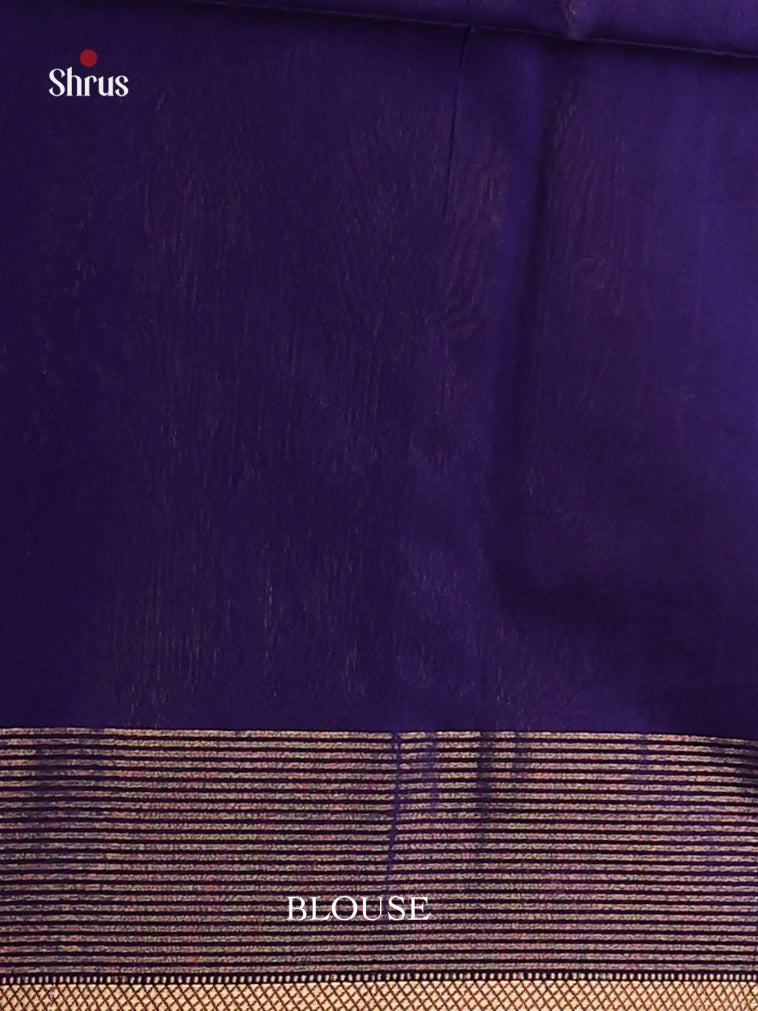 Blue(Single Tone)- Maheshwari silkcotton Saree