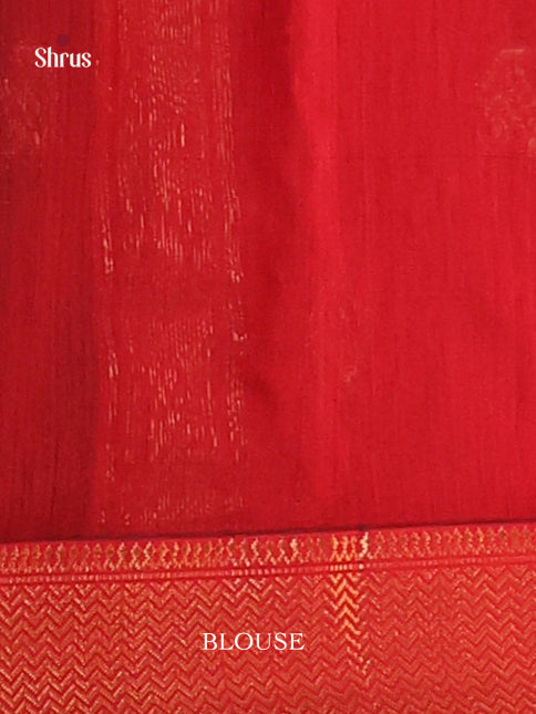Black & Red- Maheshwari silkcotton Saree