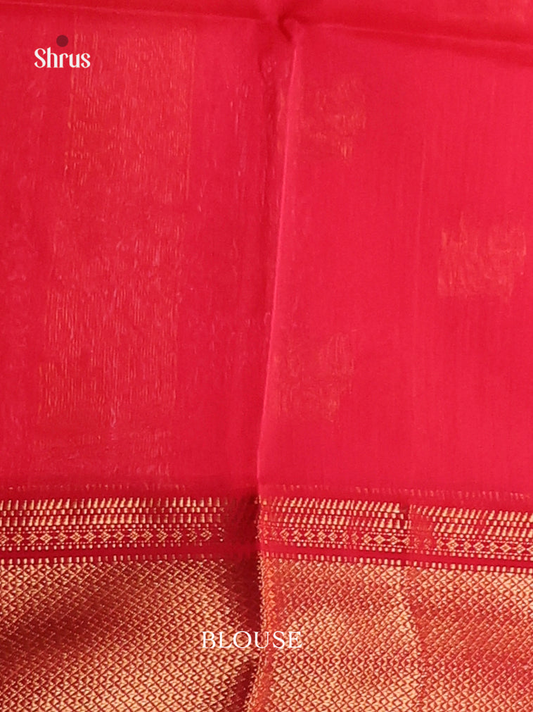 Radiant Pink Maheshwari Cotton Silk Saree With Plain Body & Kaddi Zari Border