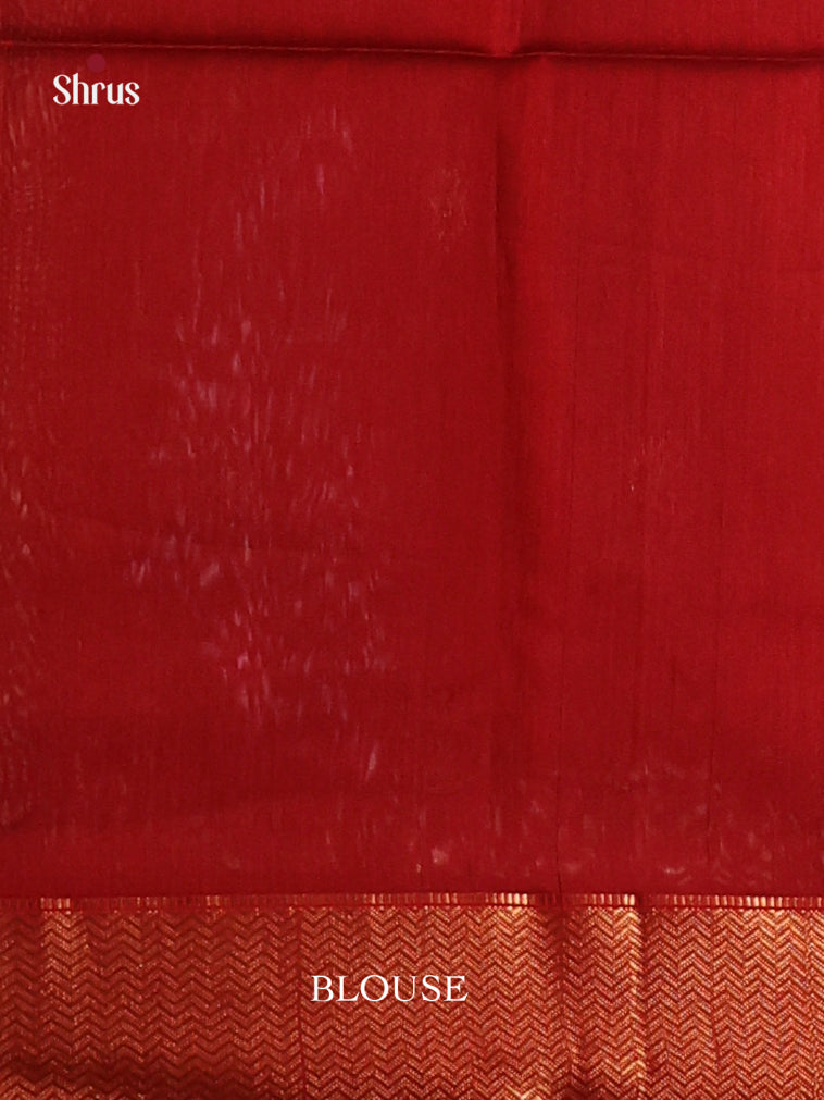 Green & Red- Maheshwari silkcotton Saree