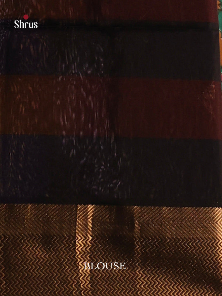 Shades of Green & Brown- Maheshwari silkcotton Saree
