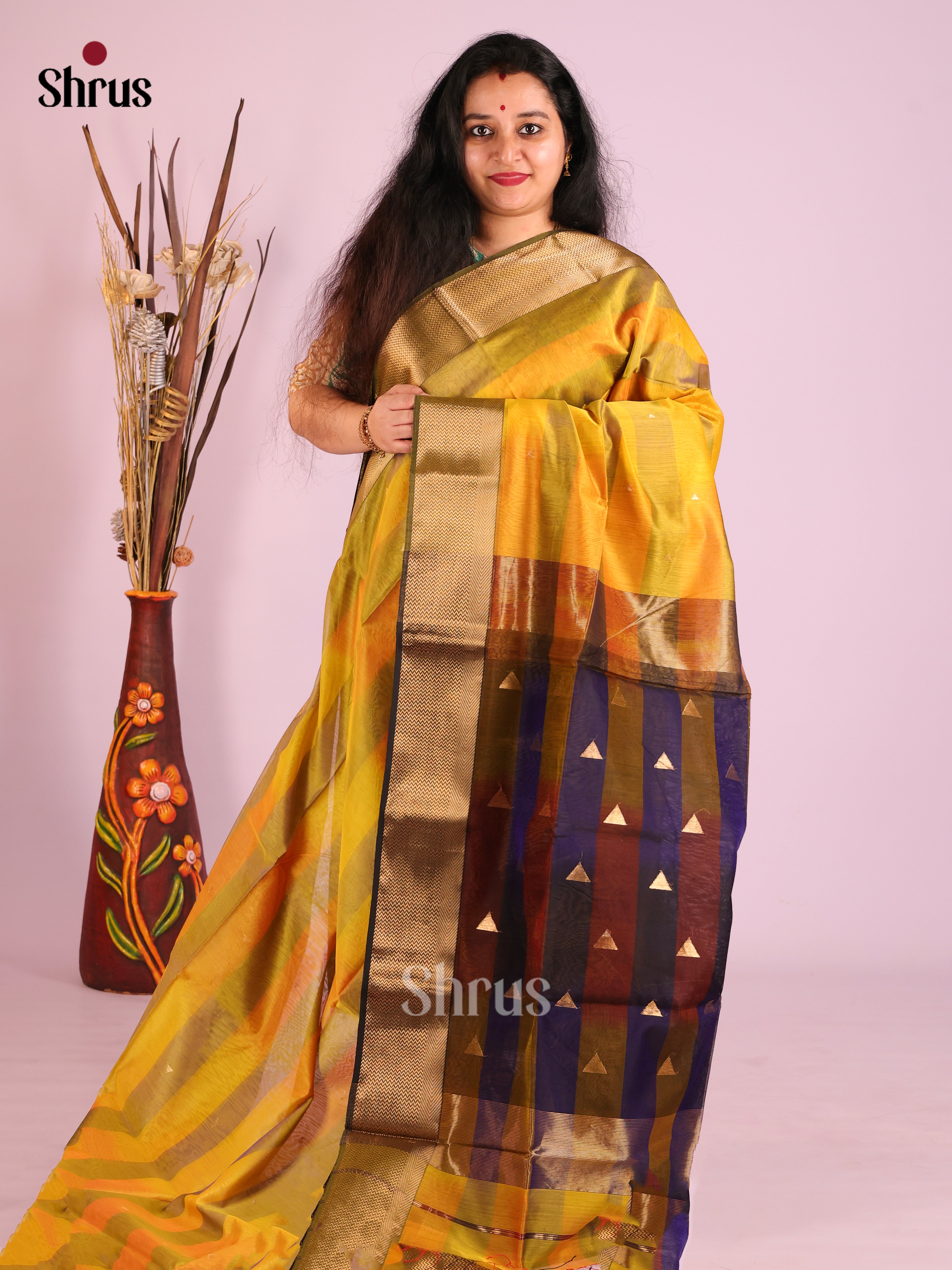 DIS27513 - Maheshwari silkcotton Saree - Shop on Shrus.com