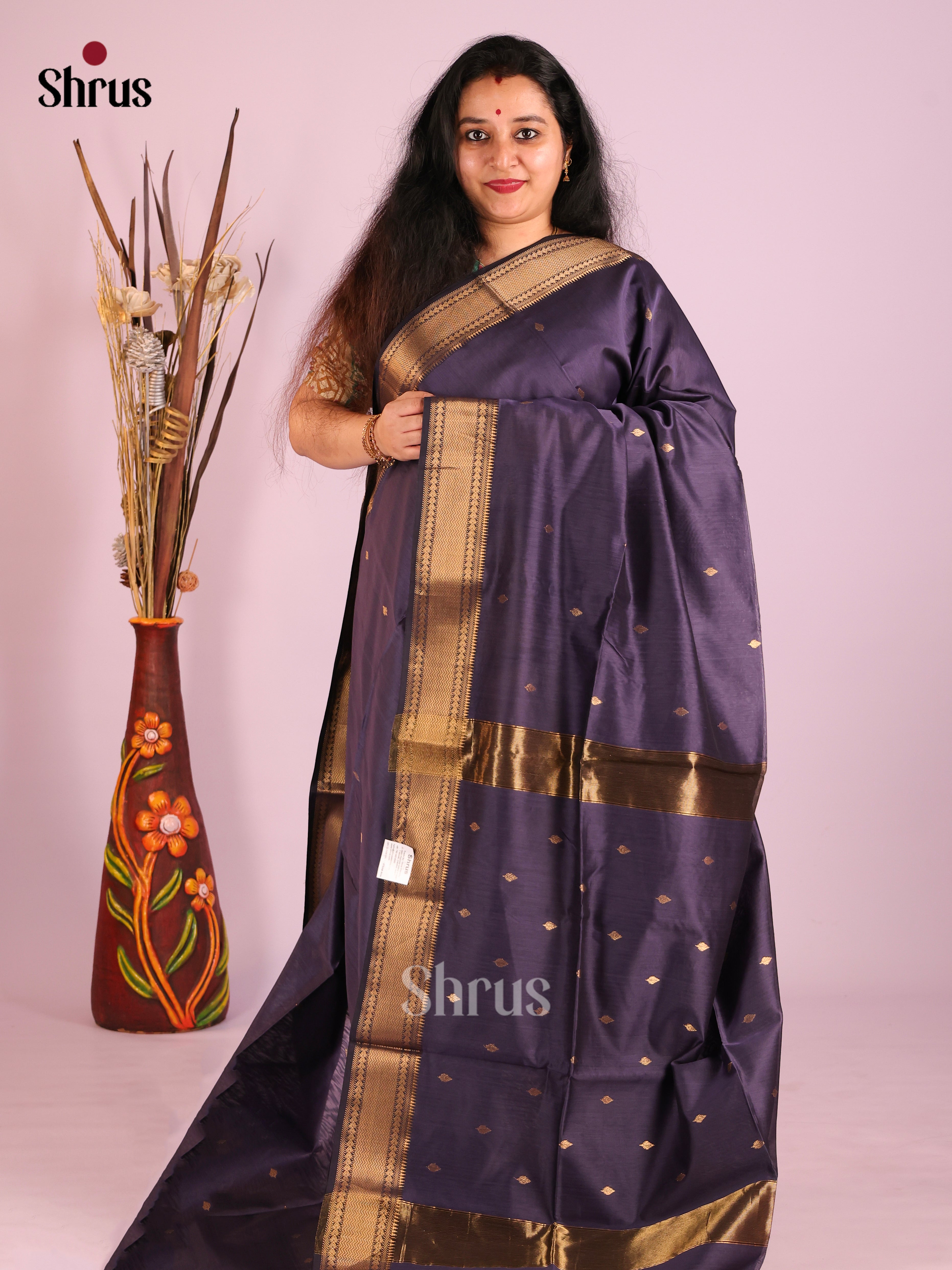 DIS27534 - Maheshwari silkcotton Saree - Shop on Shrus.com