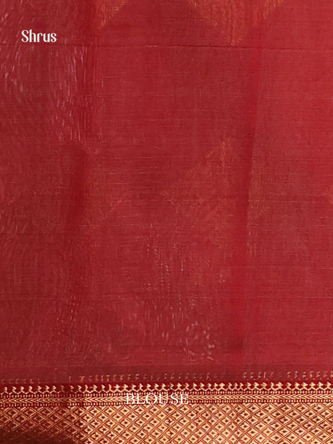 Grey & Maroon- Maheshwari silkcotton Saree - Shop on Shrus.com