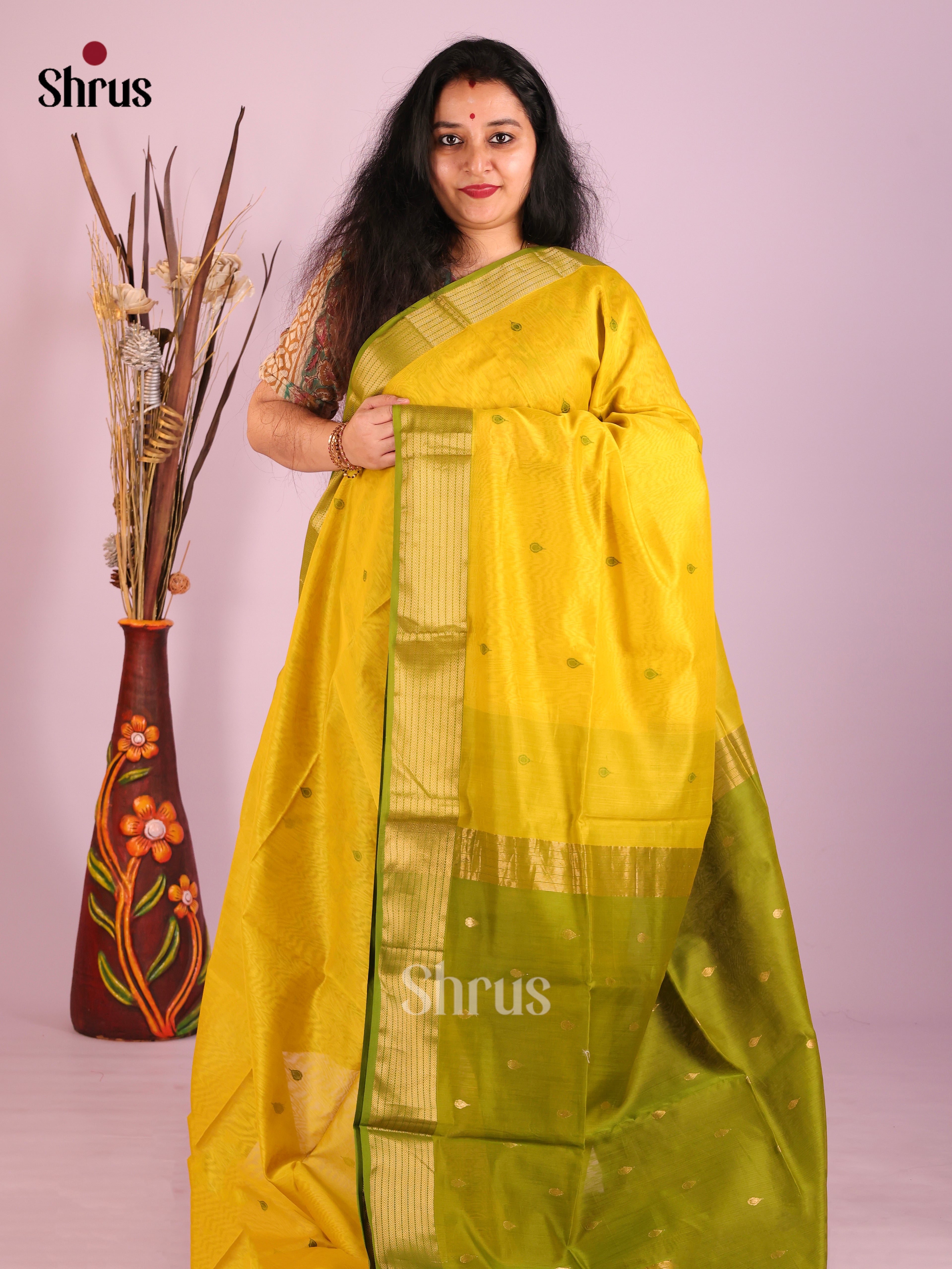 DIS27568 - Maheshwari silkcotton Saree - Shop on Shrus.com