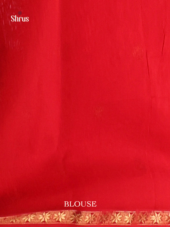 Red - Maheshwari silkcotton Saree