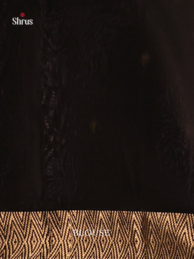 Stunning Black Maheshwari Cotton Silk Saree with Zari Buttas & Self Zari Pallu