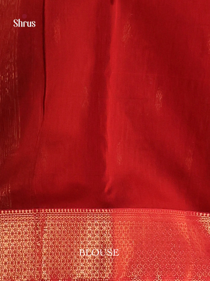 Classy Black Maheshwari Cotton Silk Saree with Zari Buttas & Red Zari Border