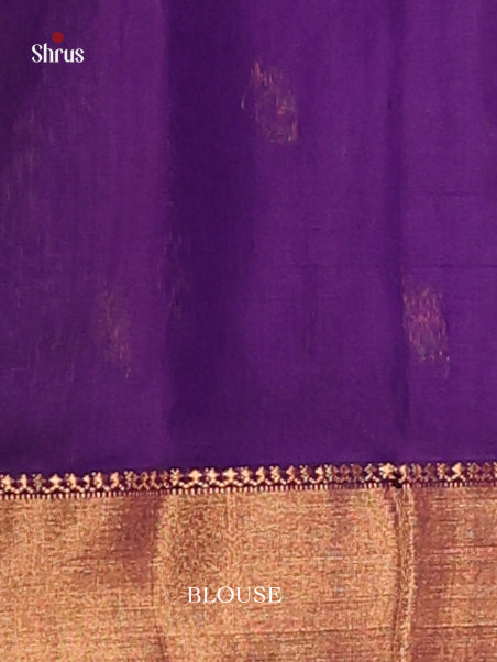 Green & Violet- Maheshwari silkcotton Saree