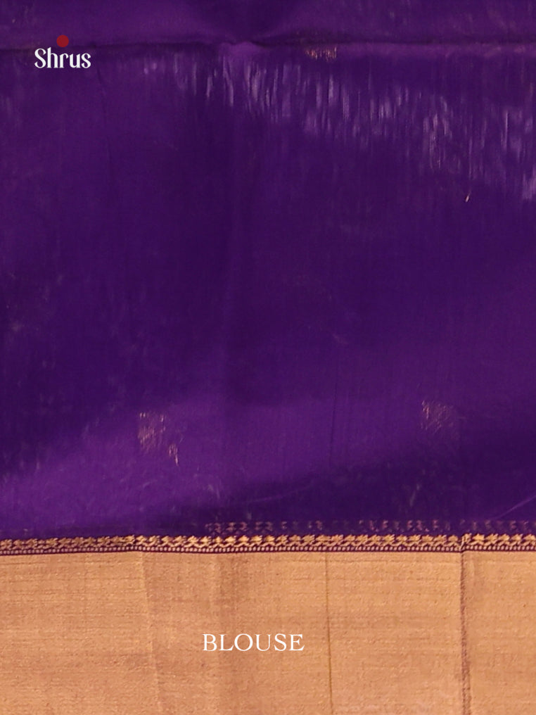 Peacock Green & Violet - Maheshwari silkcotton Saree