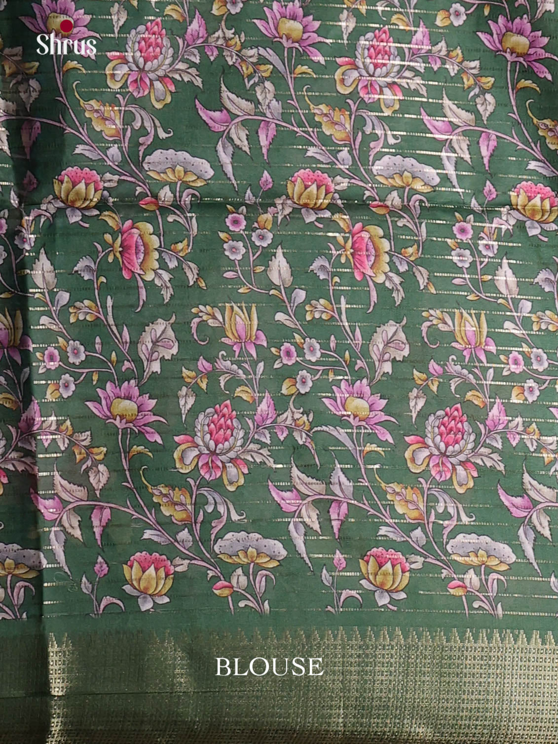 Wine & Green - Semi Dola silk Saree