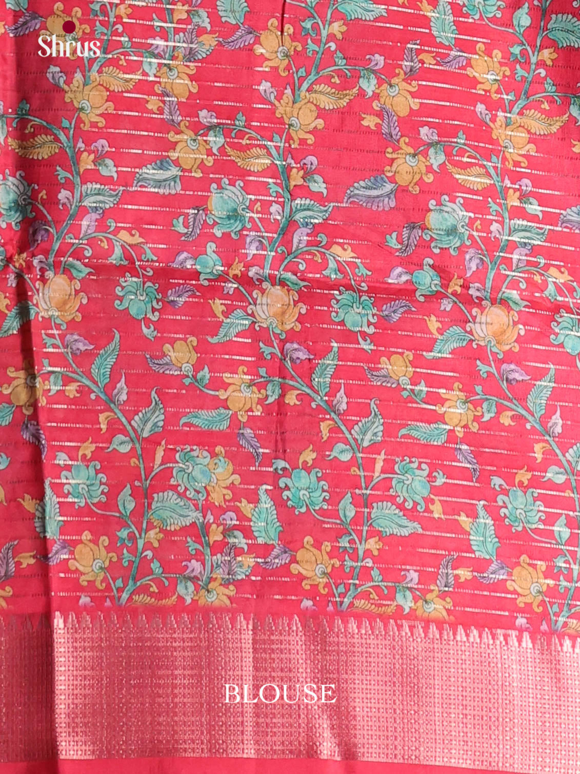 Green & Red - Semi Dola silk Saree