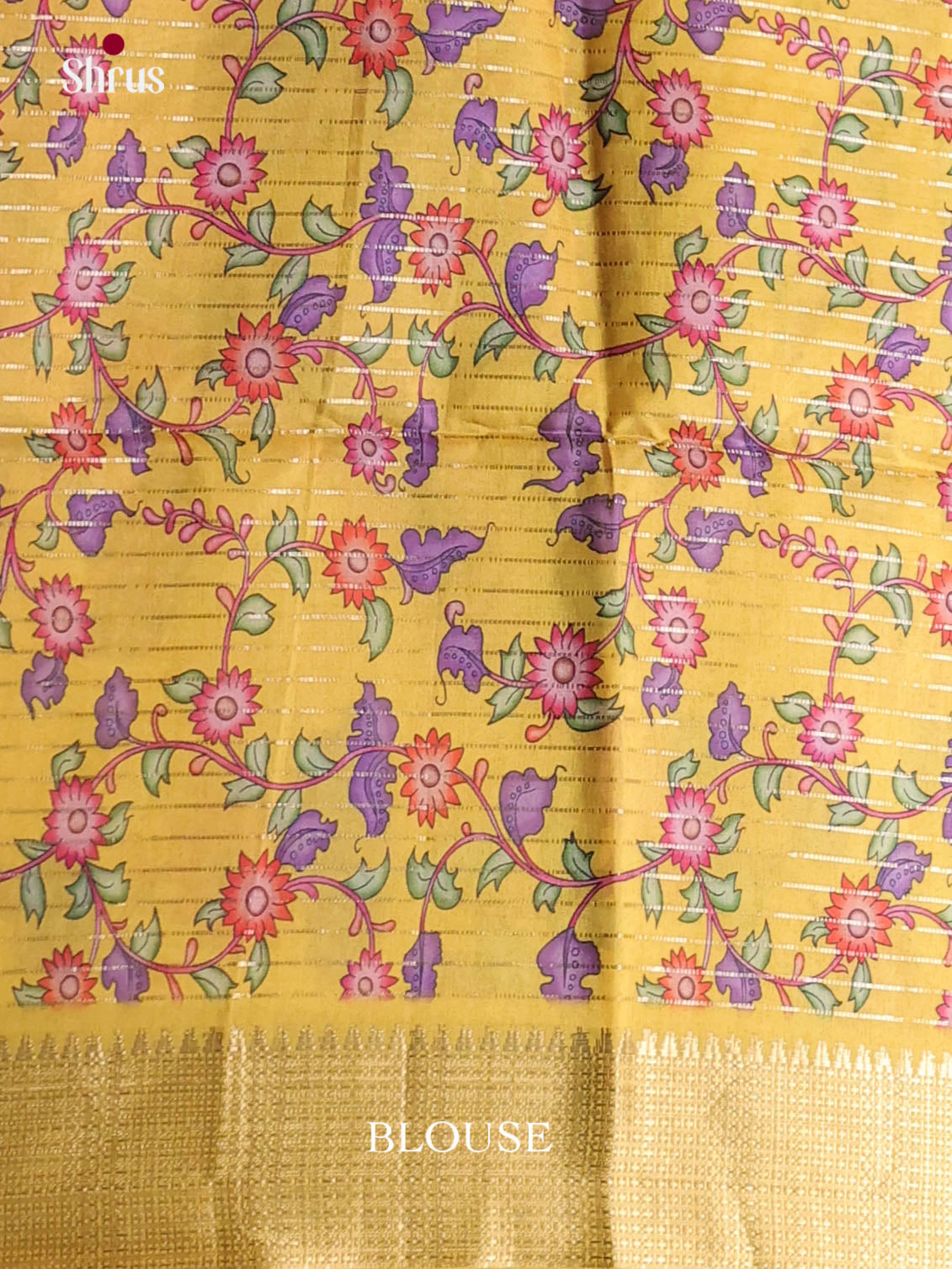 Violet & Yellow - Semi Dola silk Saree