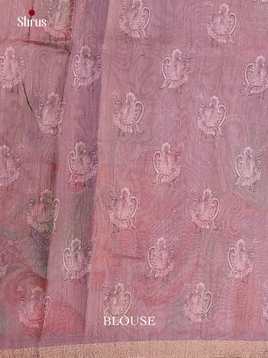 Purple - Semi Chanderi Saree