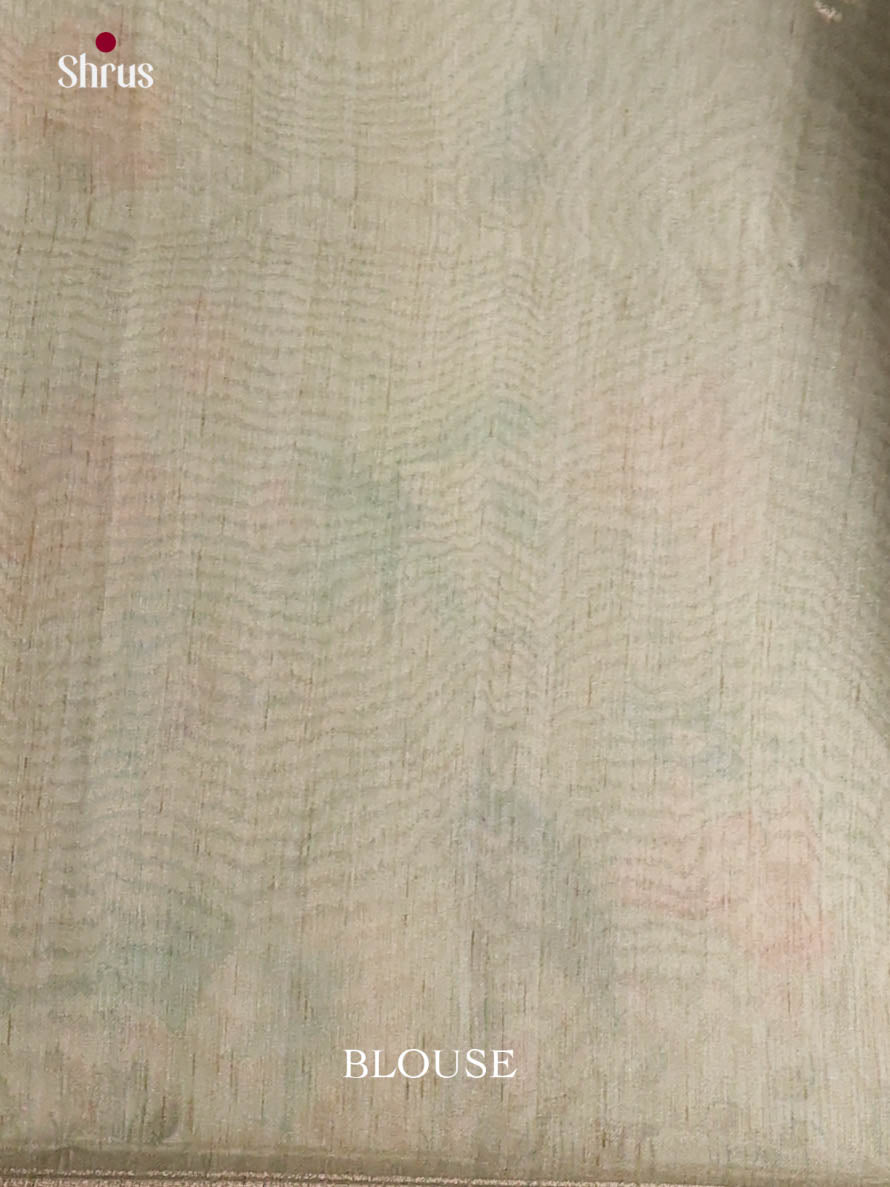 Grey Green- Semi Chanderi Saree