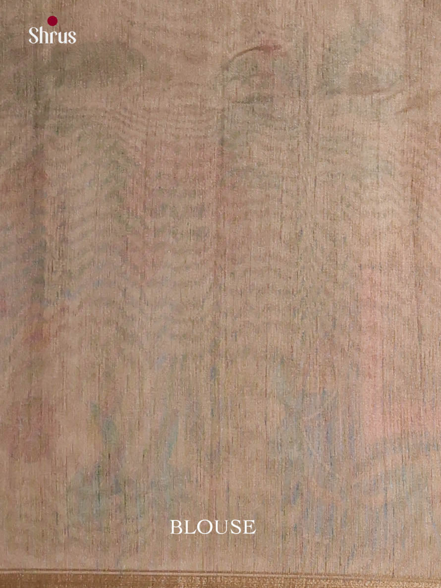 Pastel Grey- Semi Chanderi Saree - Shop on Shrus.com