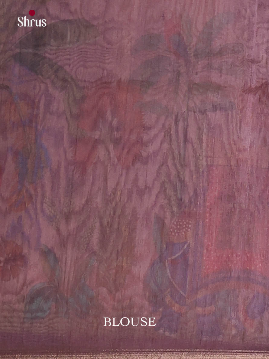 Lavender & Purple - Semi Chanderi Saree - Shop on Shrus.com