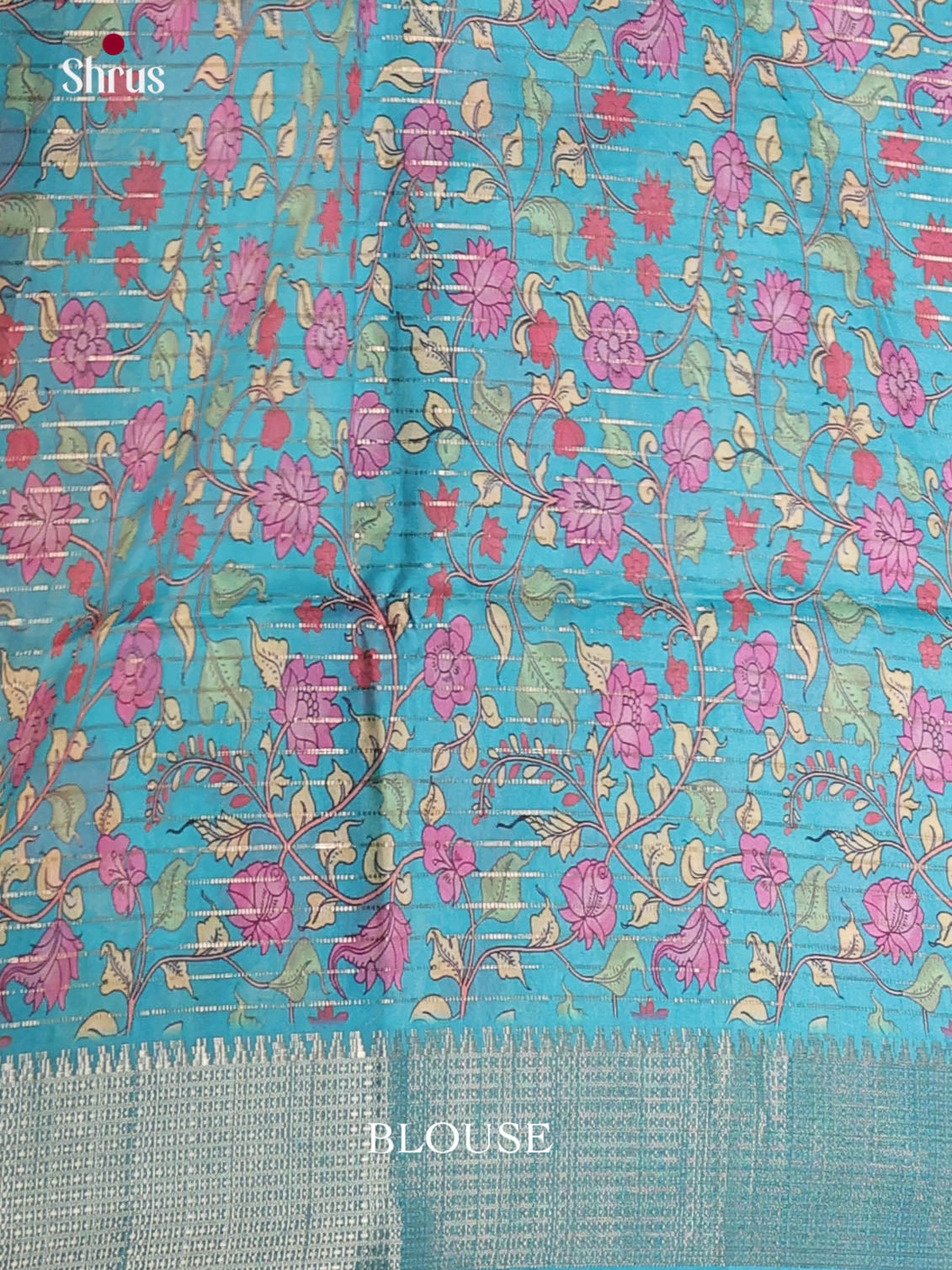 Yellow & Blue - Semi Dola silk Saree