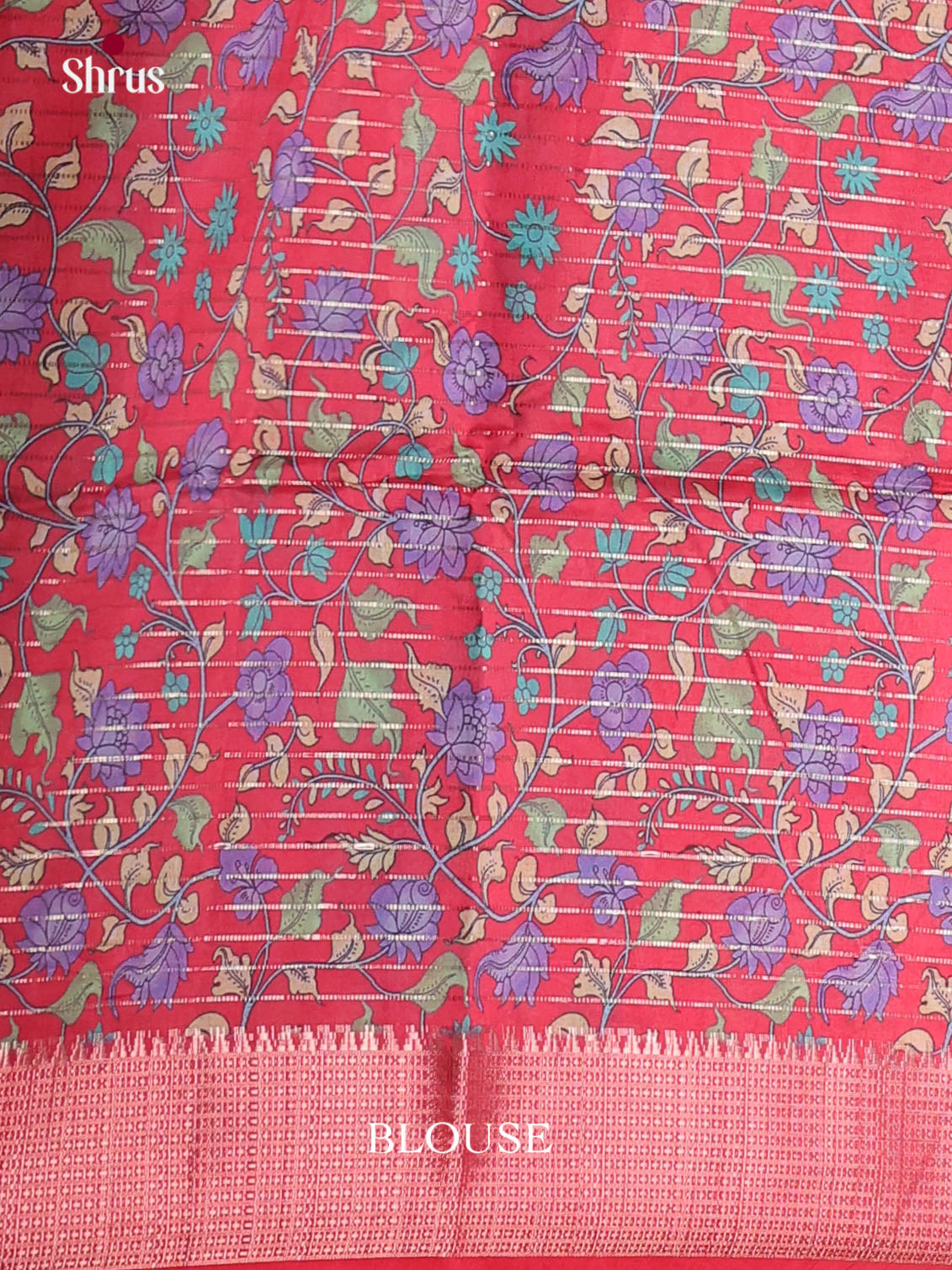 Green & Red - Semi Dola silk Saree