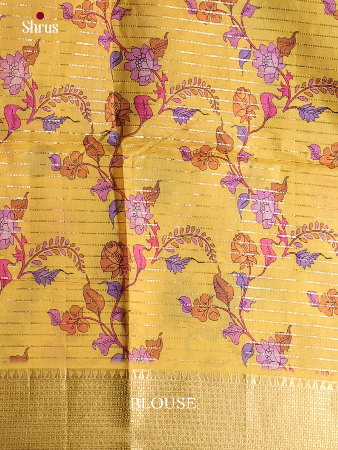 Violet & Yellow - Semi Dola silk Saree