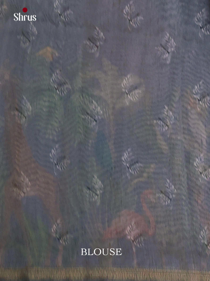 Black - Semi Chanderi Saree