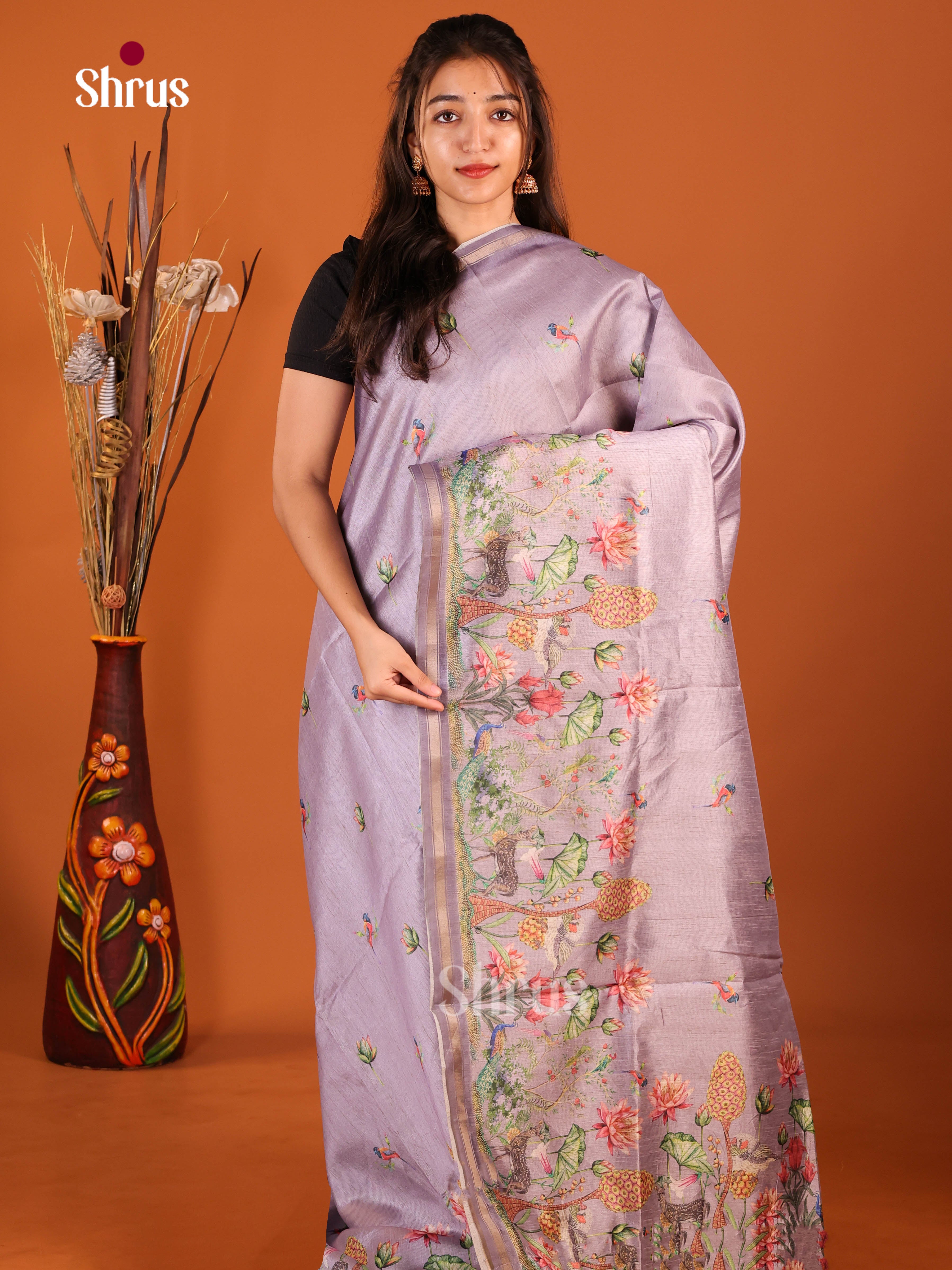 DIS29123 - Semi Chanderi Saree