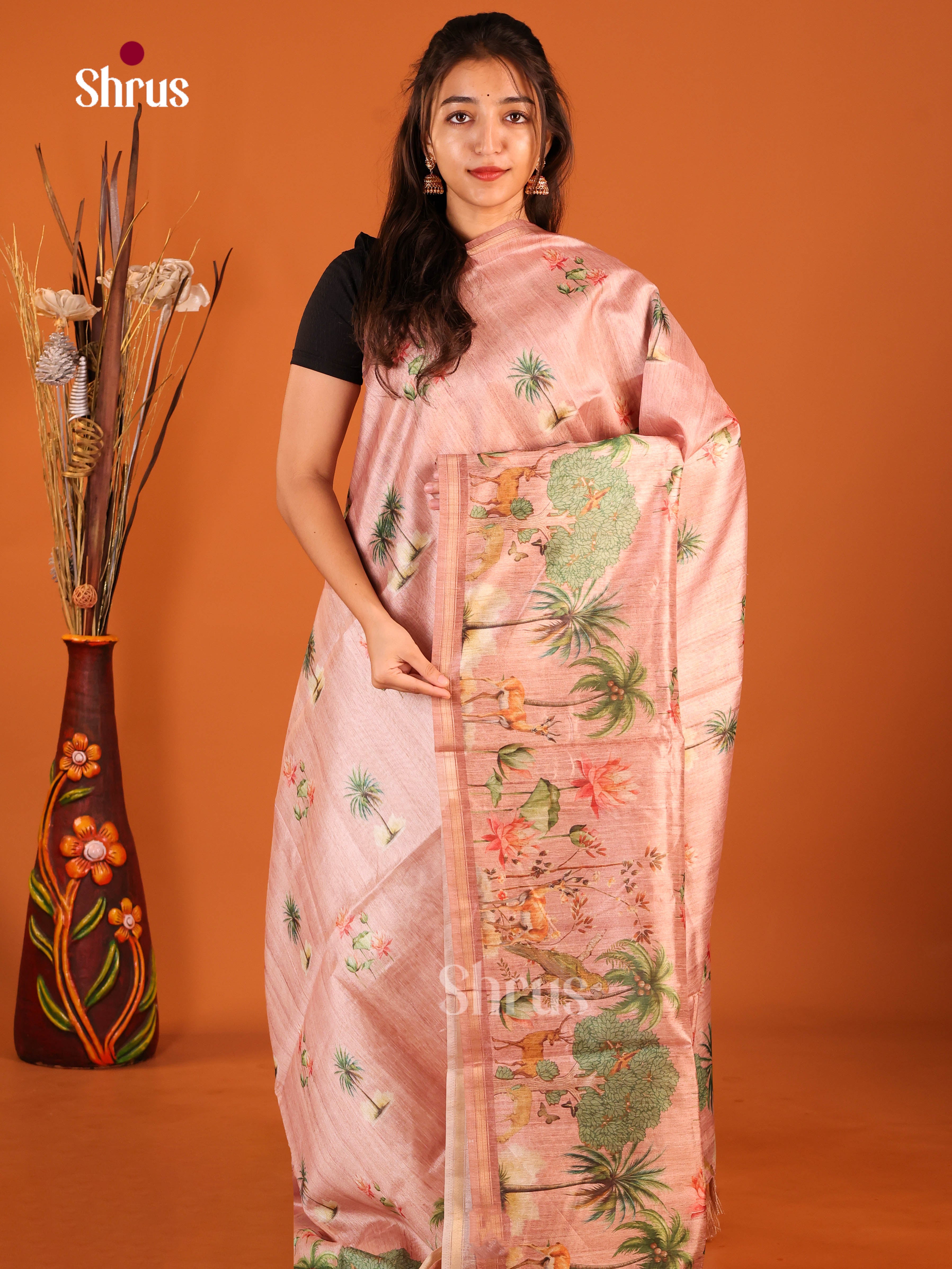 DIS29127 - Semi Chanderi Saree