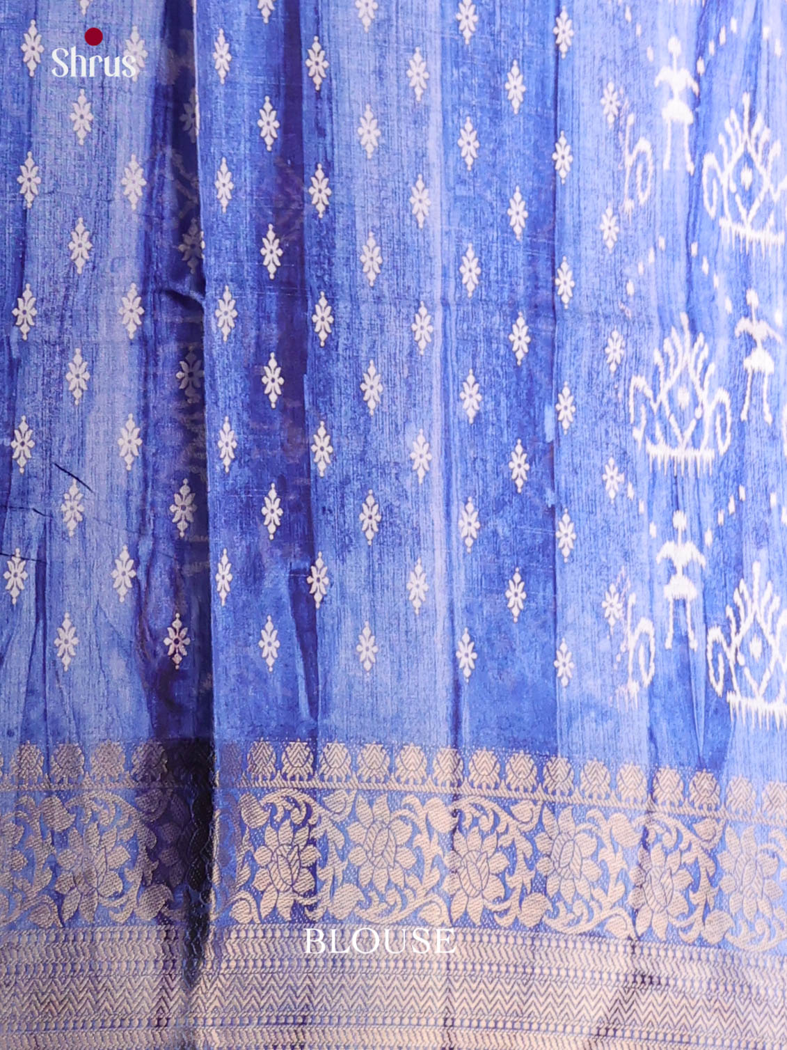 Blue - Semi Dola silk Saree