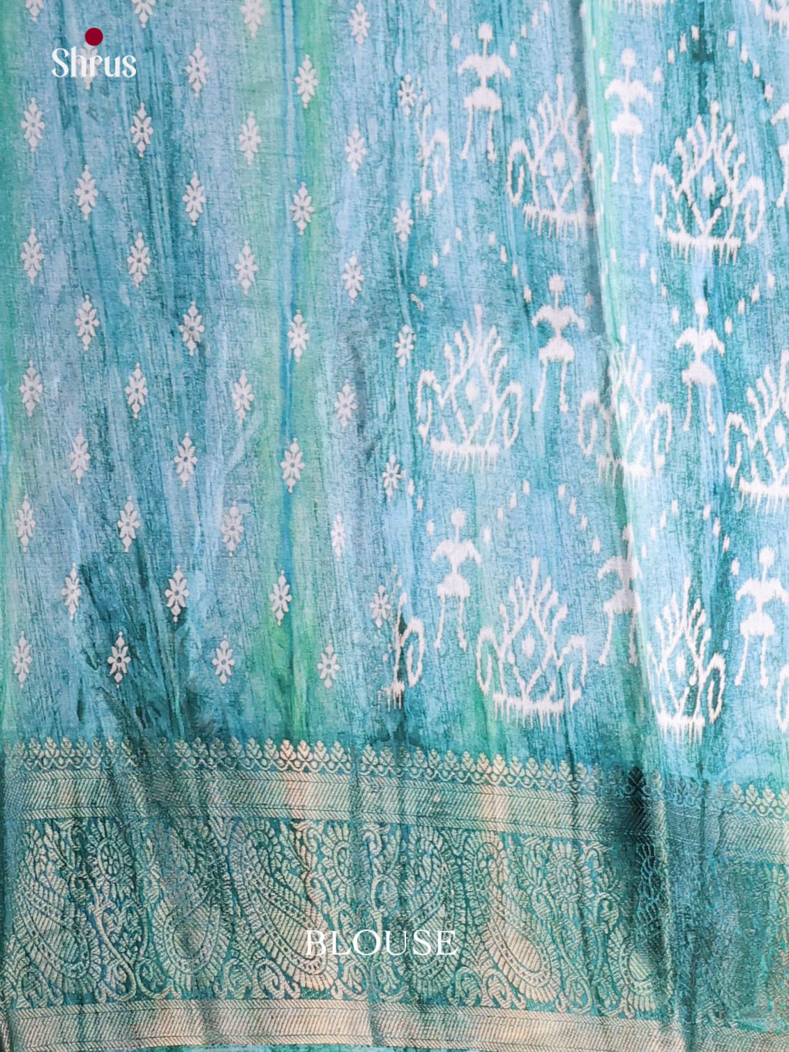 Blue- Semi Dola silk Saree