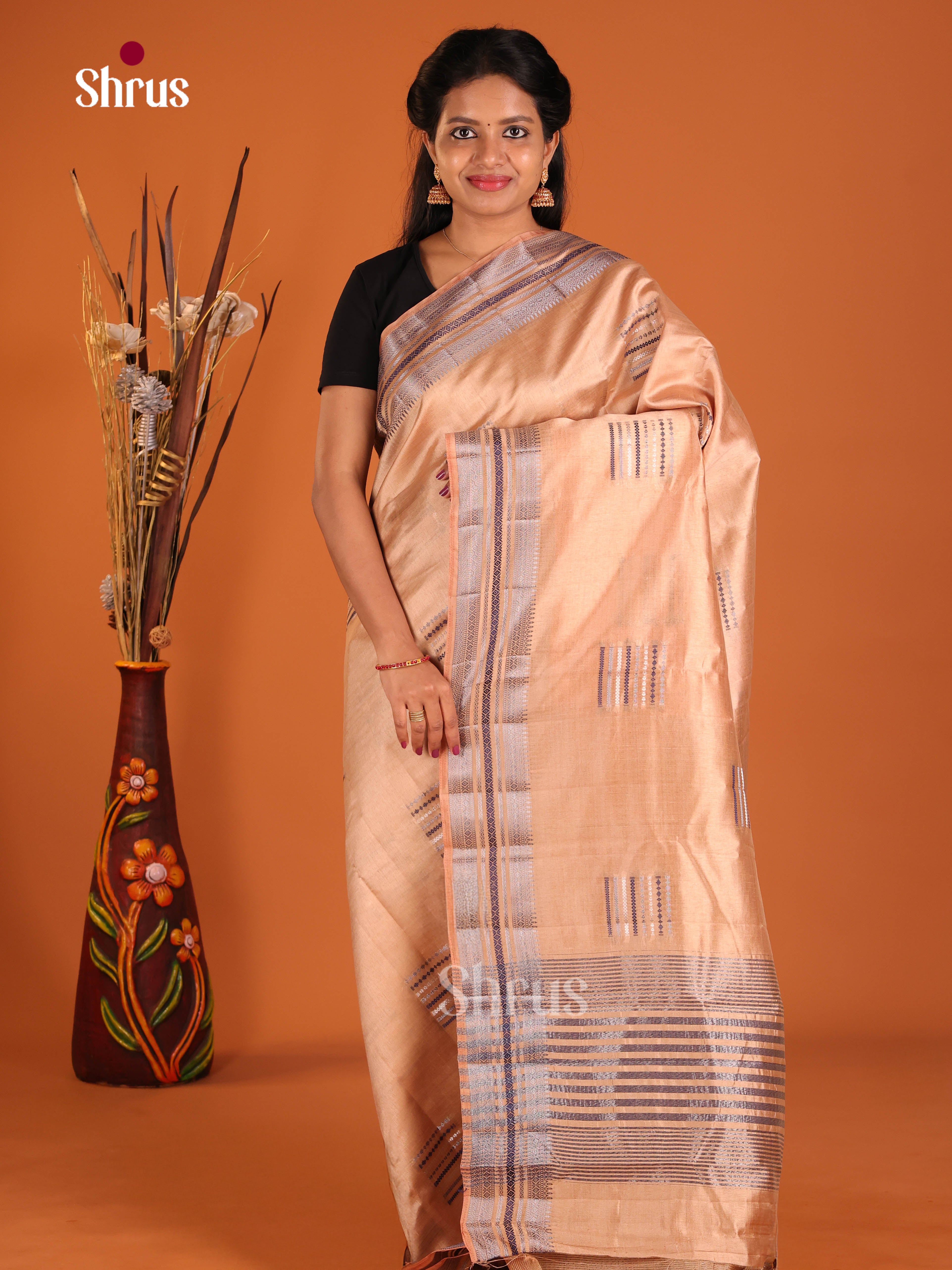Sandal - Semi Rawsilk Saree