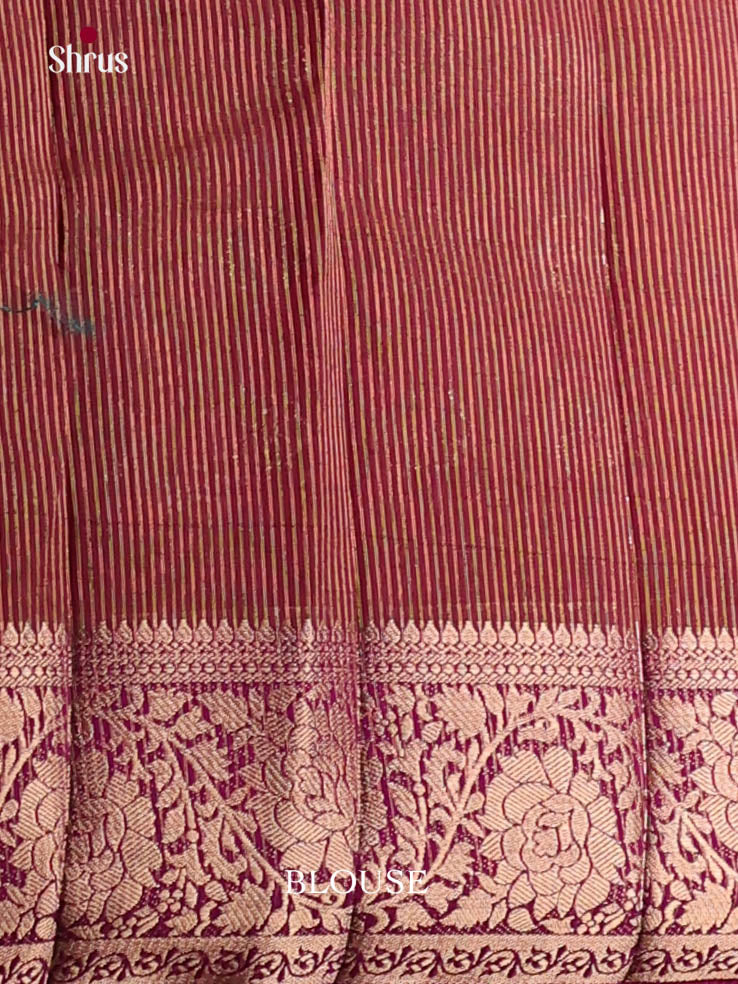 Purple - Semi Rawsilk Saree