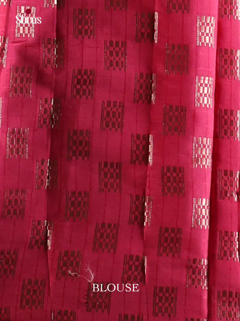 Pink - Semi Rawsilk Saree
