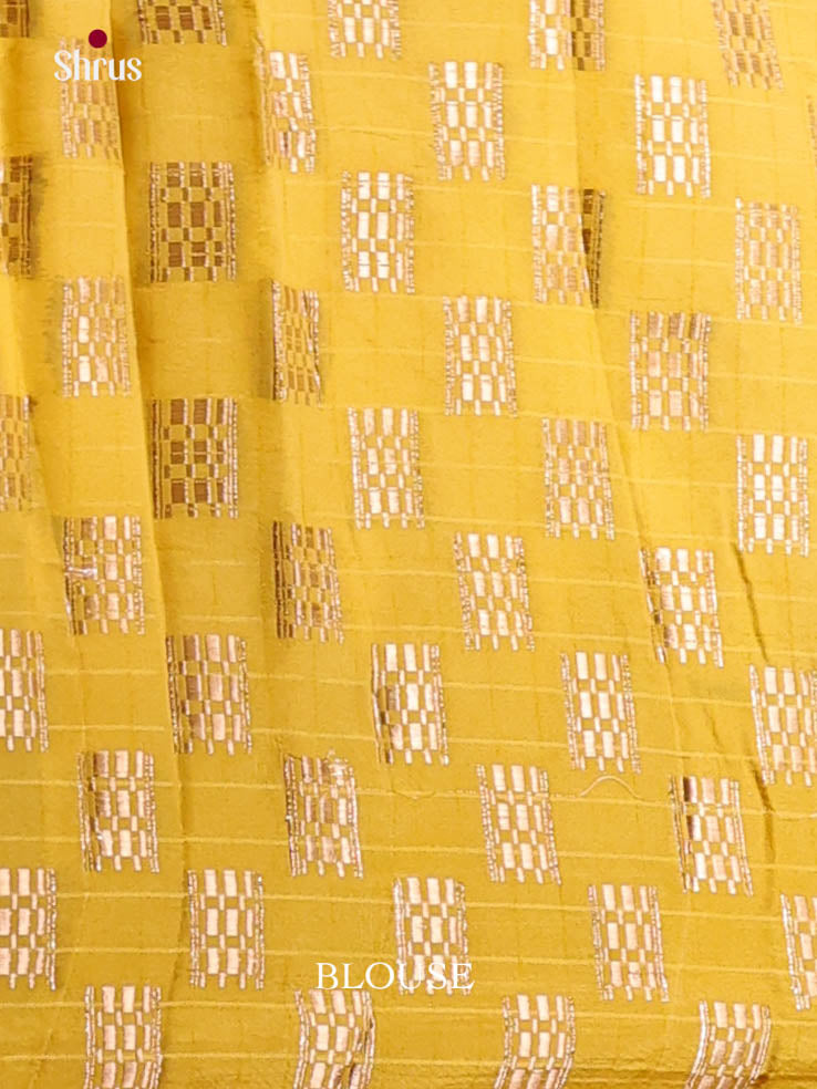 Yellow - Semi Rawsilk Saree