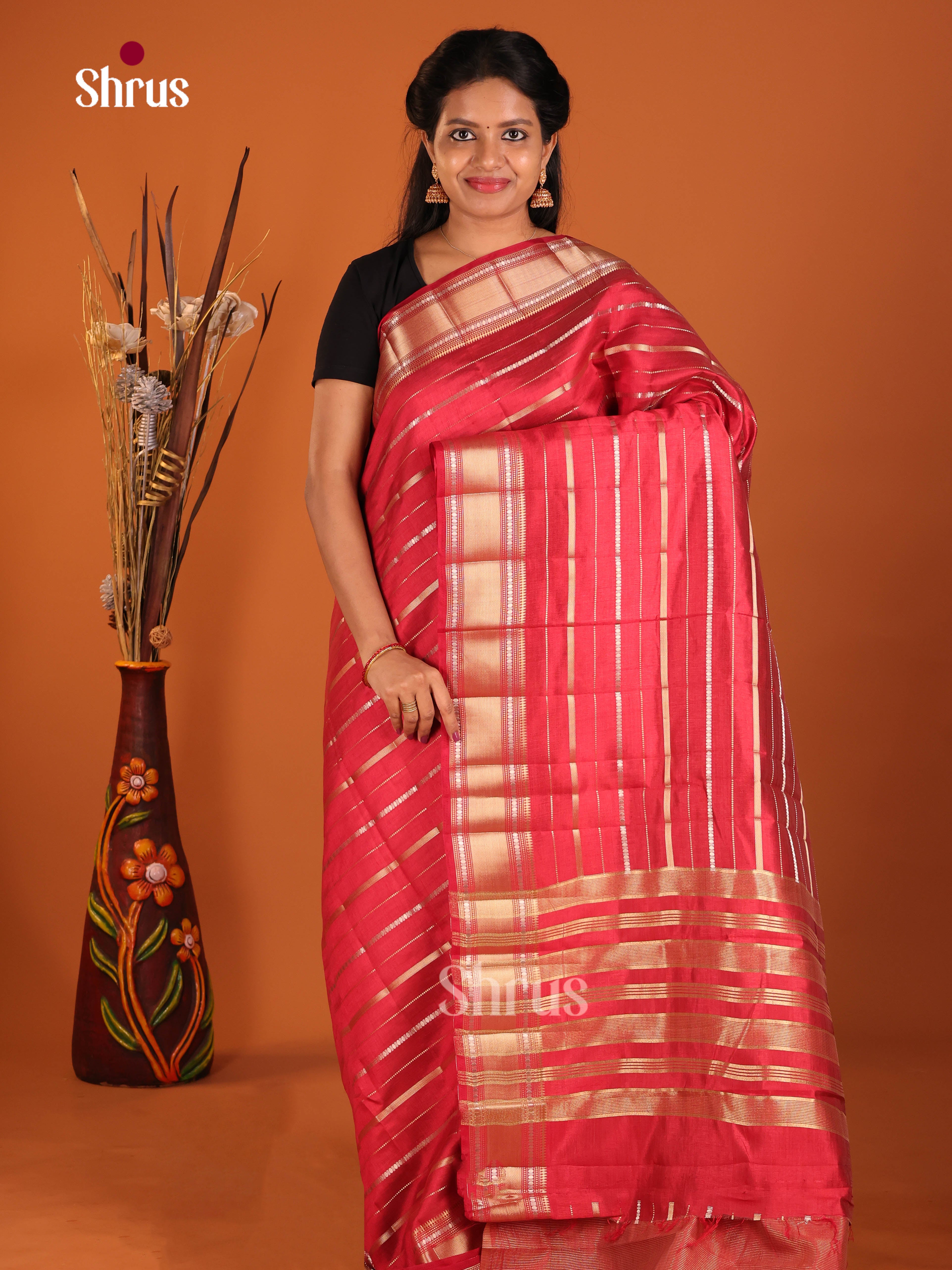 DIS30142 - Semi Rawsilk Saree