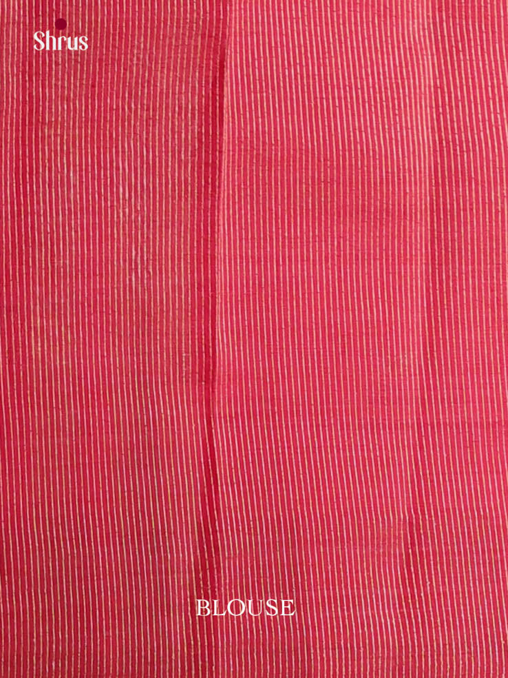 Pink - Semi Rawsilk Saree