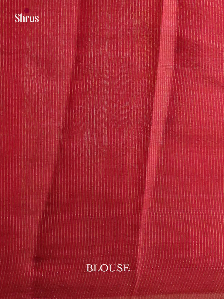 Pink - Semi Rawsilk Saree