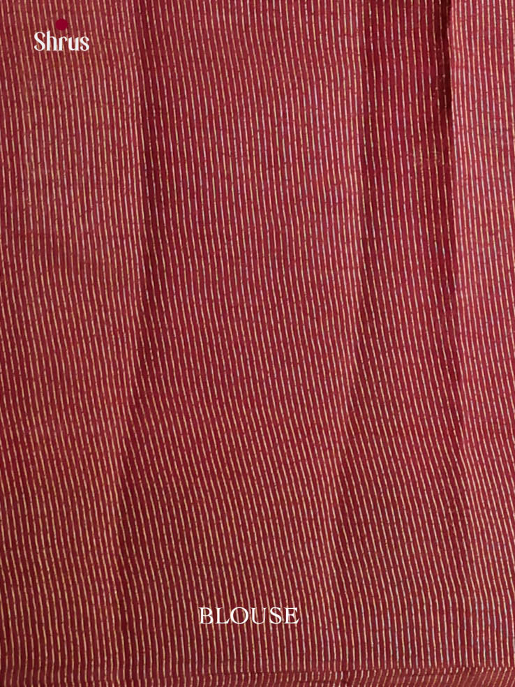 Maroon - Semi Rawsilk Saree