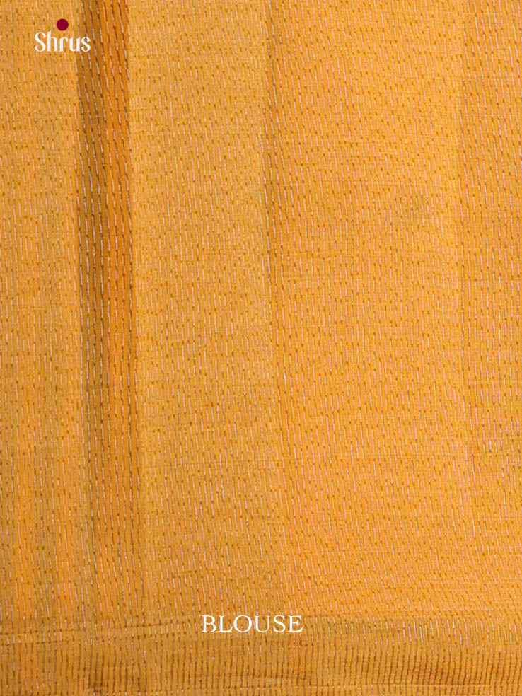 Mustard- Semi Rawsilk Saree