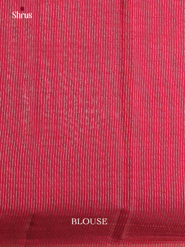 Reddish Pink - Semi Rawsilk Saree