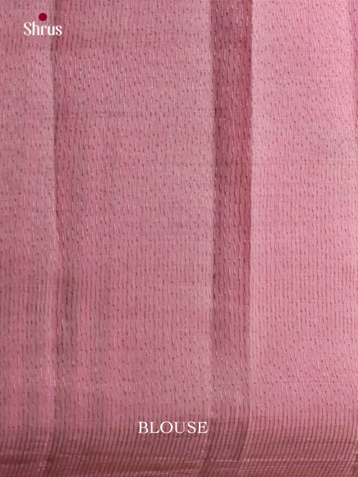 Pink - Semi Rawsilk Saree