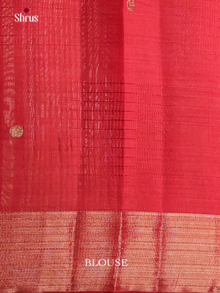Red - Semi Rawsilk Saree