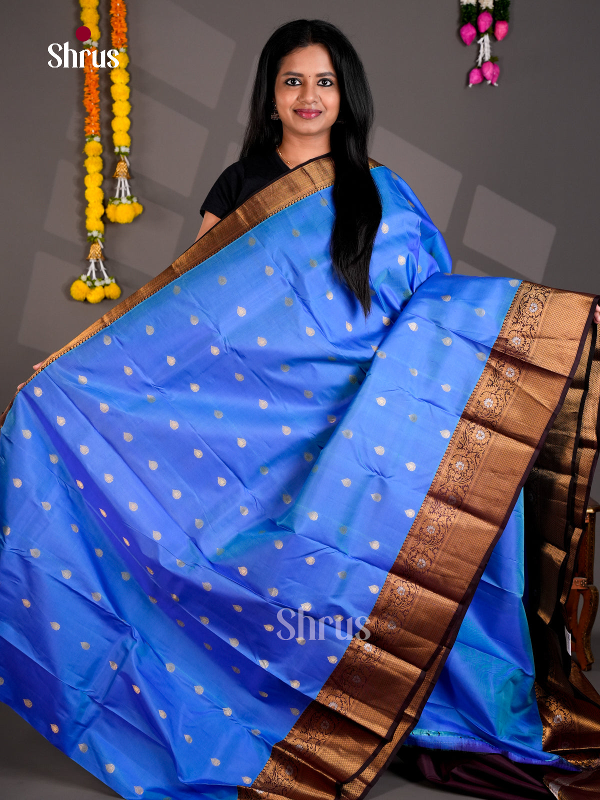 DIS30196 - Kanchipuram silk (HR) Saree - Shop on Shrus.com