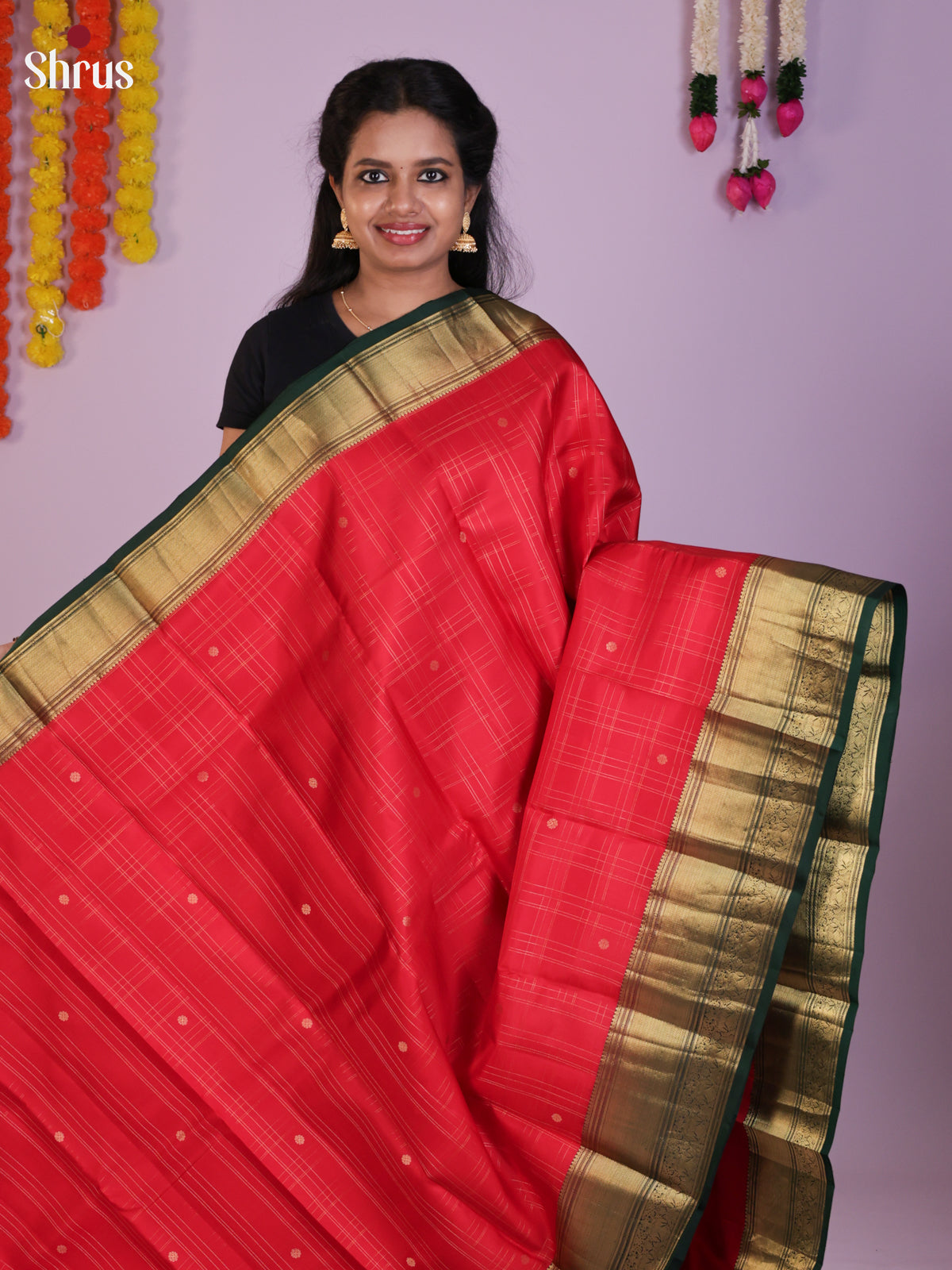 DIS30206 - Kanchipuram silk (HR) Saree - Shop on Shrus.com