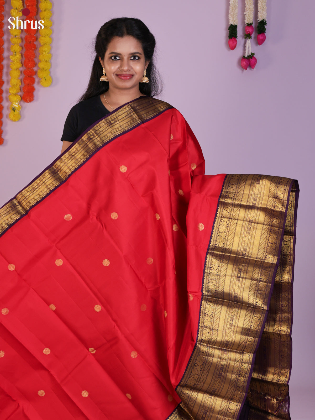 DIS30211 - Kanchipuram silk (HR) Saree - Shop on Shrus.com