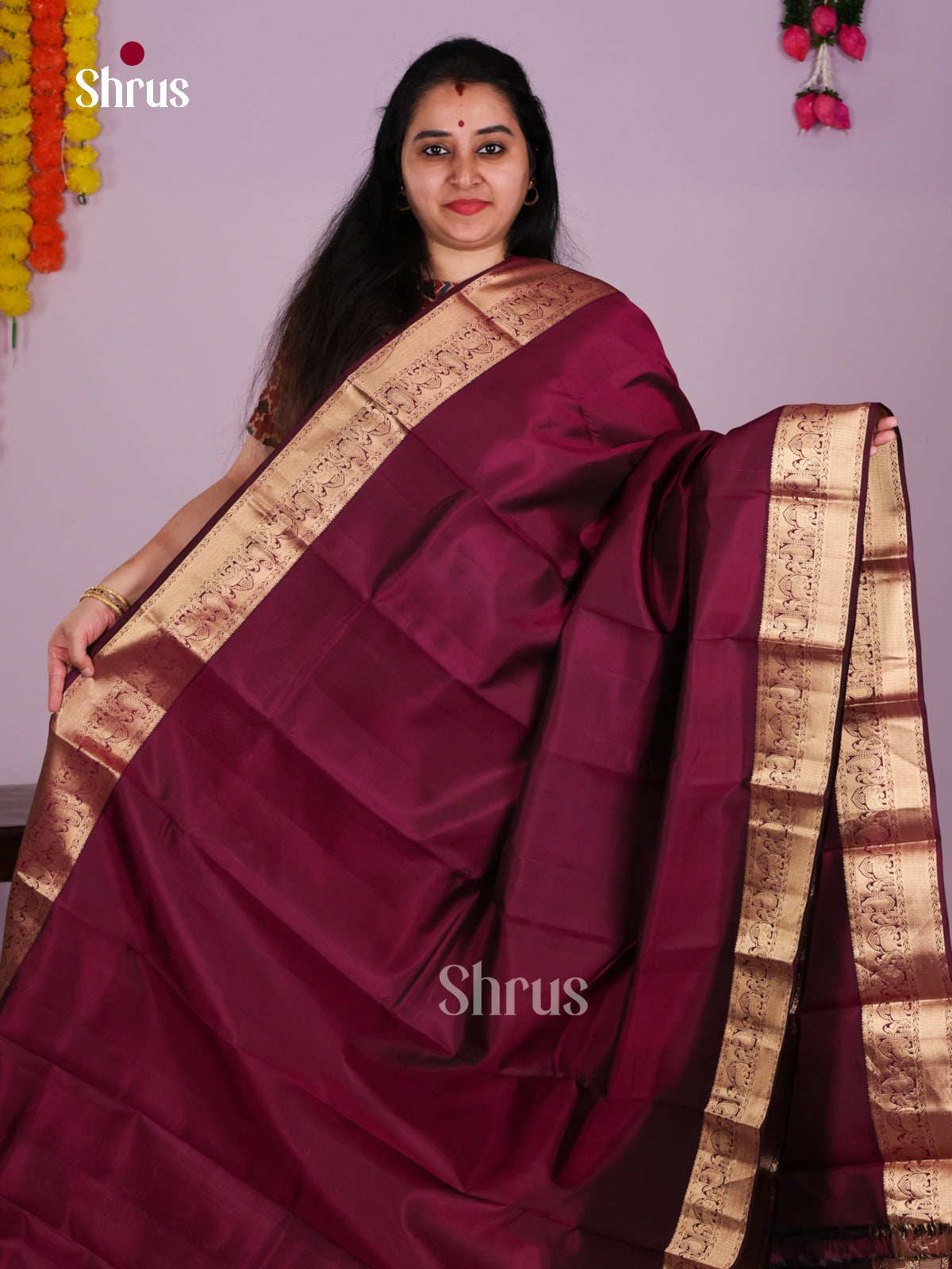 DIS30275 - Kanchipuram silk (HR) Saree - Shop on Shrus.com