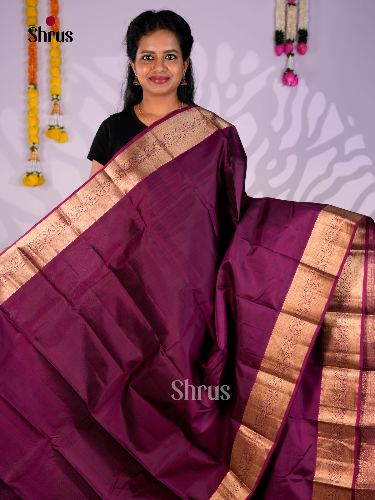 DIS30281 - Kanchipuram silk (HR) Saree - Shop on Shrus.com