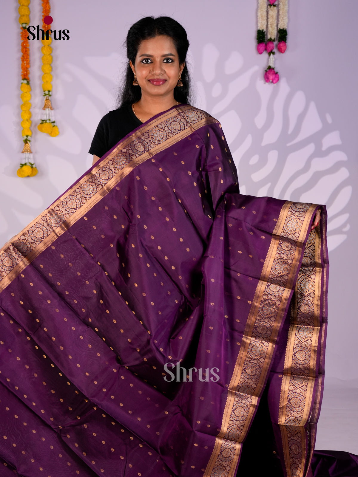 DIS30286 - Kanchipuram silk (HR) Saree - Shop on Shrus.com