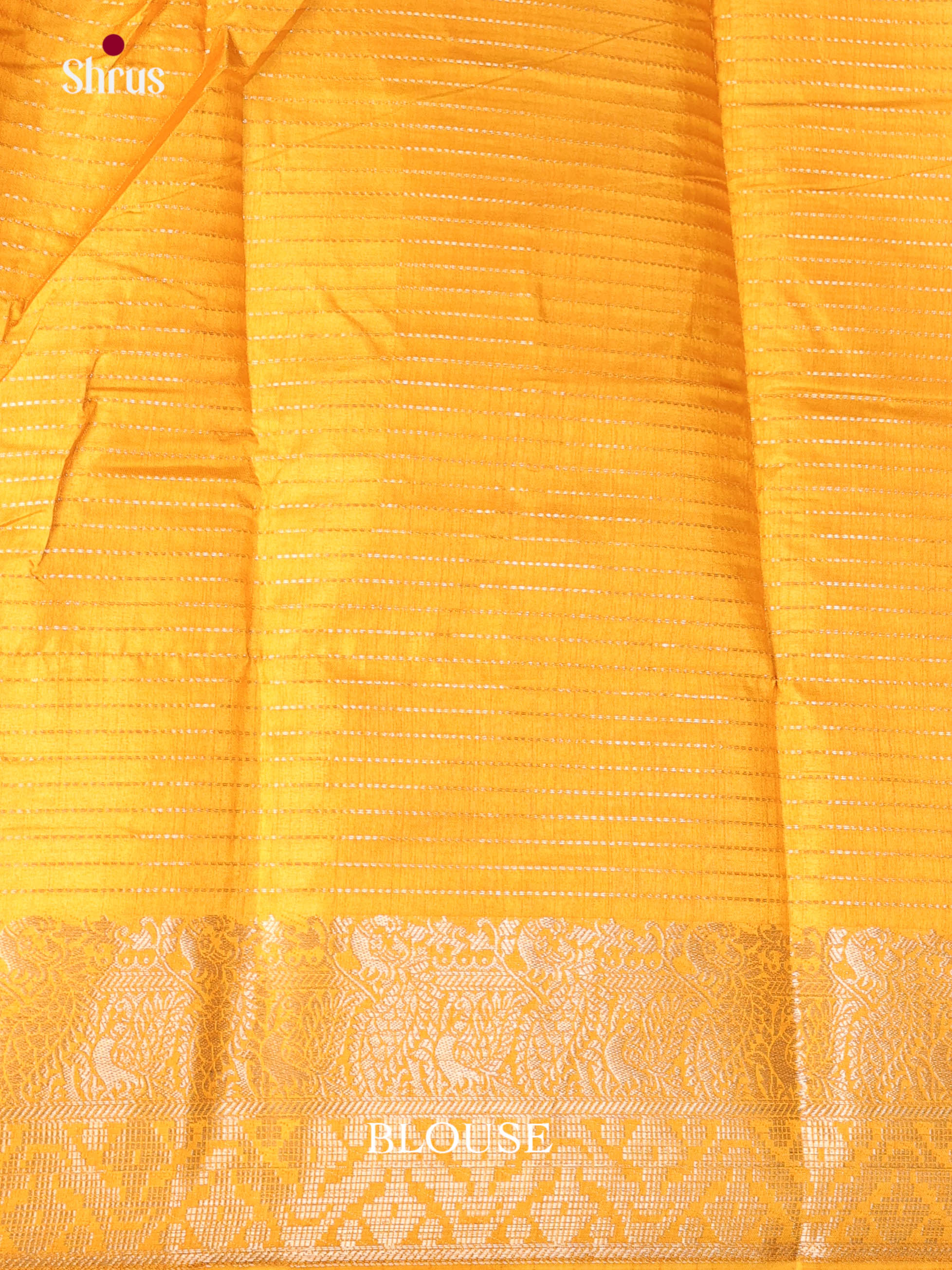 Cream & Yellow- Semi Tussar Saree