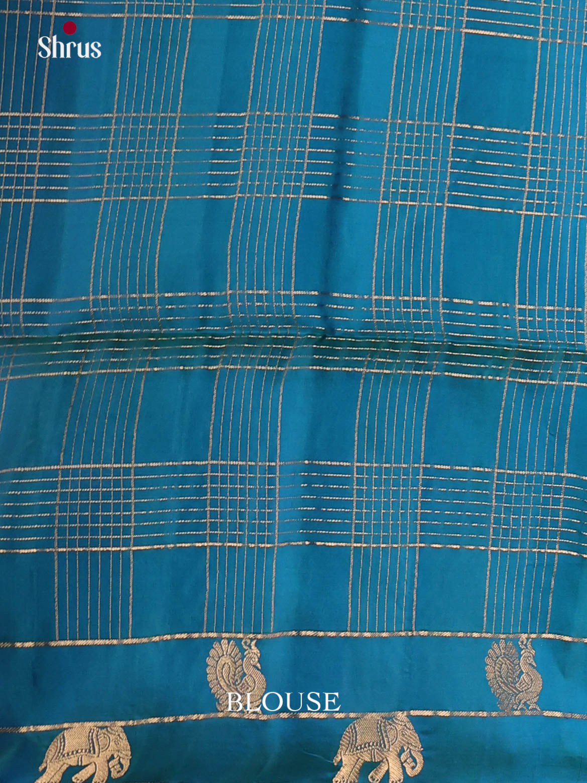 Vibrant Coral Soft Silk Saree with zari checks & Teal brocade pallu 2